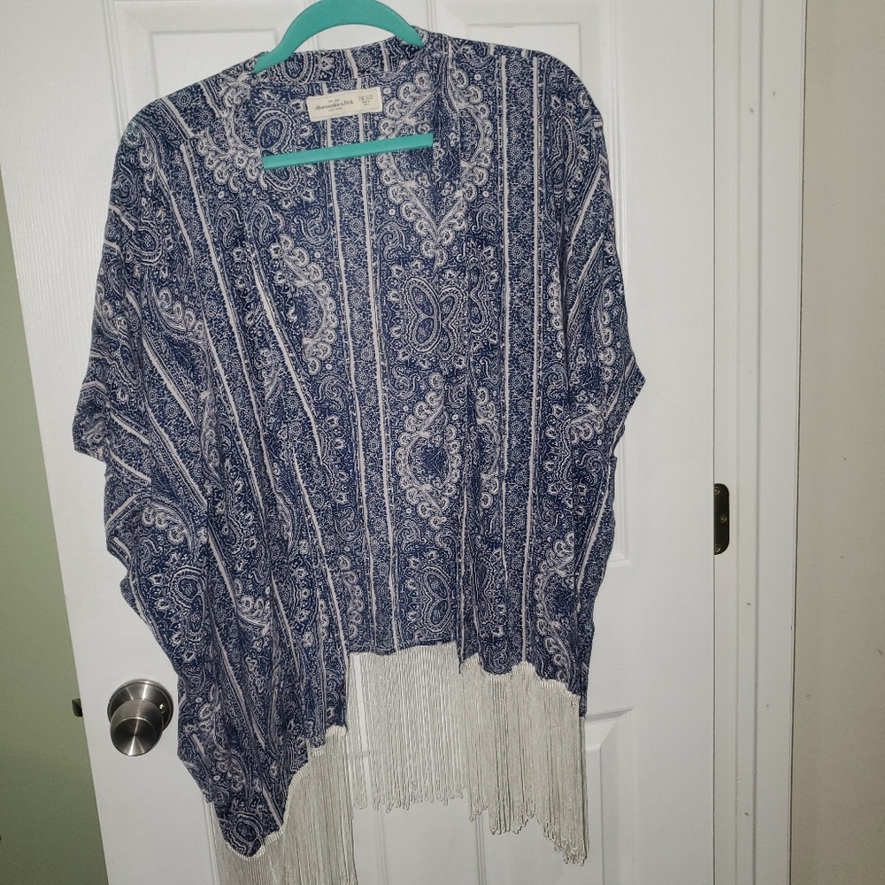 A&F blue cardigan